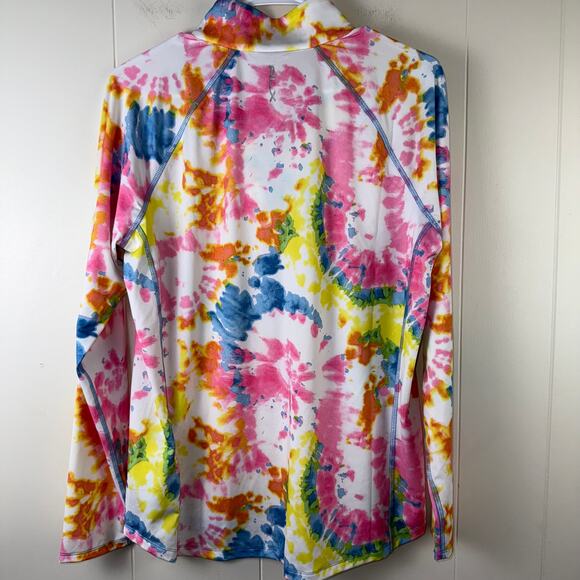 NWT RLX Ralph Lauren‎ Women's Stretch Quarter-Zip Jersey Pullover Sandy Lane XL - Picture 2 of 9